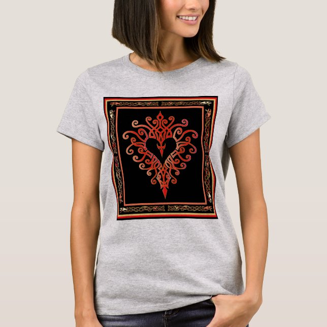 Celtic Heart Cross T-Shirt (Front)