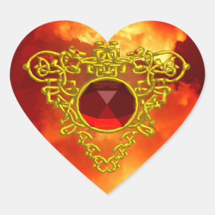 CELTIC HEART HEART STICKER