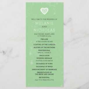 Celtic Heart Irish Wedding Program 3991 Programme