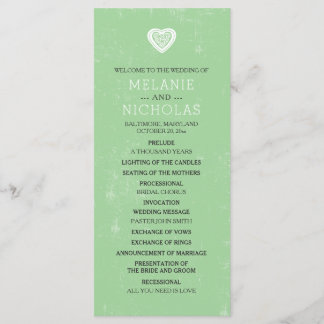 Celtic Heart Irish Wedding Program 3991 Programme