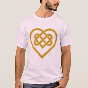 Celtic Heart Knot in a Golden Colour T-Shirt