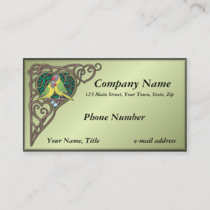 Celtic Heart Love Birds Business Card