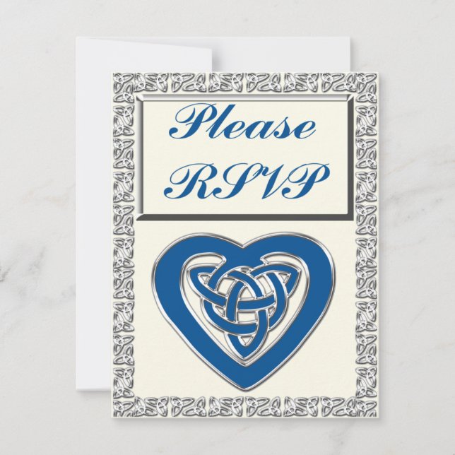 Celtic Heart RSVP card (Front)