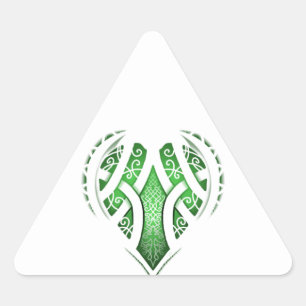Celtic Heart Tattoo Design Triangle Sticker