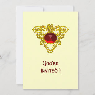 CELTIC HEART  white ivory Invitation