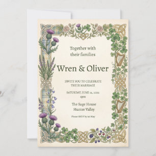 Celtic Heritage Wedding Invitation Scottish This