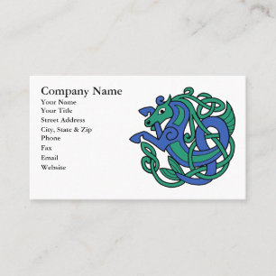 Celtic Hippocampus Sea-horse Business Card