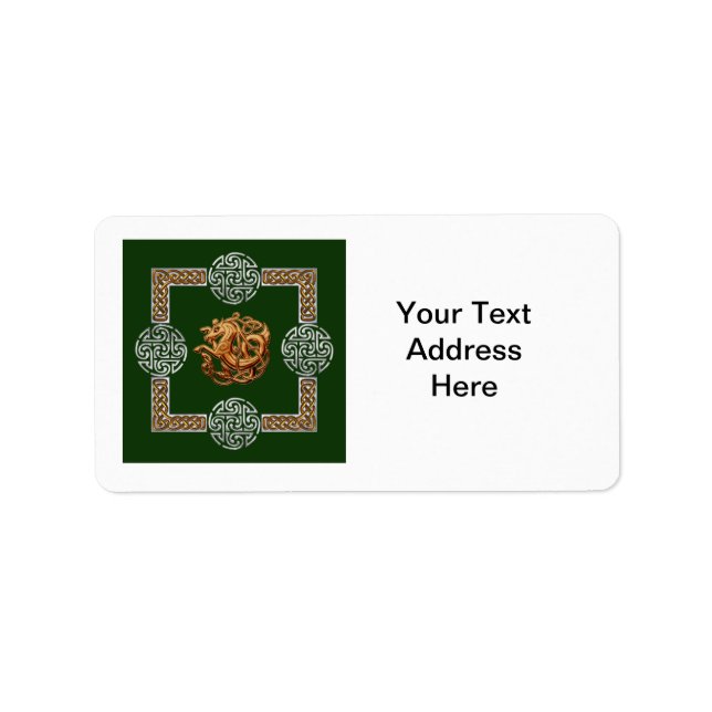 Celtic Horse Design Label (Front)