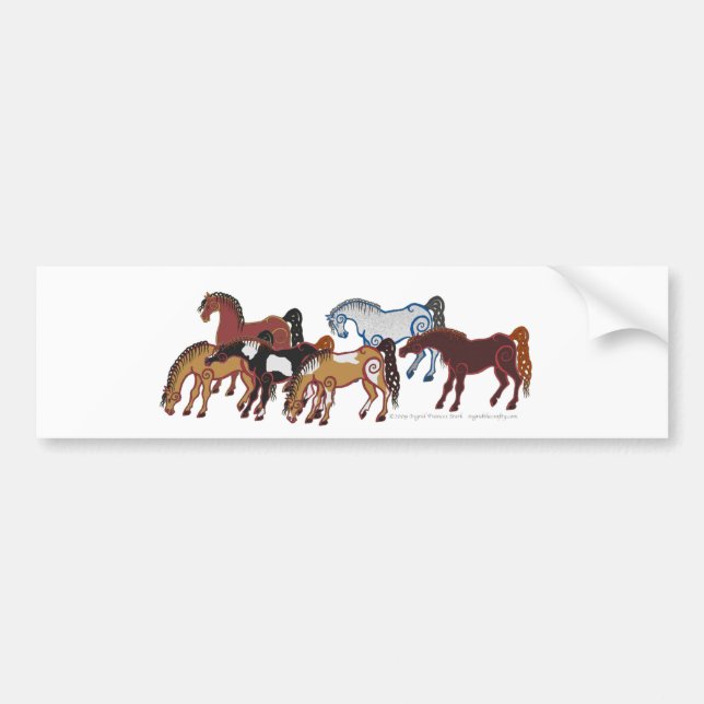 celtic horse herd bumper sticker (Front)