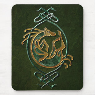 Celtic Horse Knotwork - Stone Mouse Mat