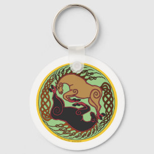 celtic horse yin yang key ring