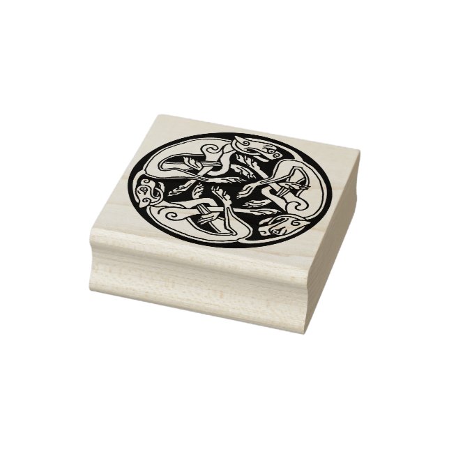 celtic hounds art stamp (Stamp)