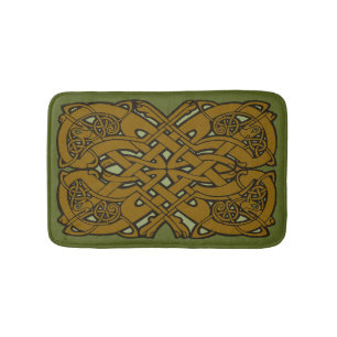 Celtic Hounds Zoomorphic Small Bath Mat