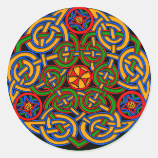 Celtic Ilumination - Trinity Circle Classic Round Sticker