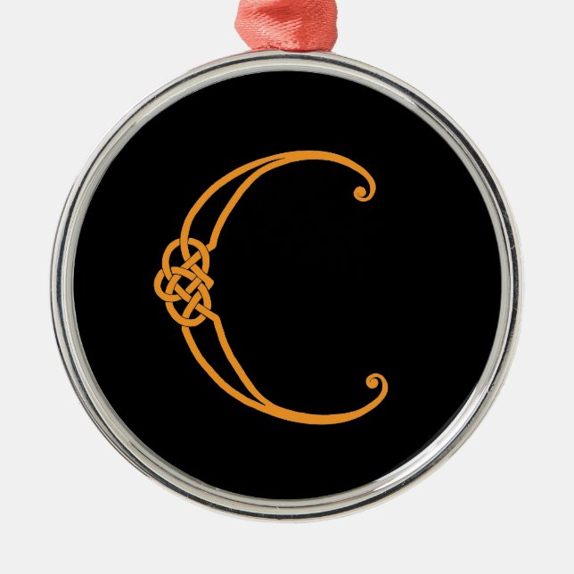Celtic Initial C Metal Tree Decoration (Front)