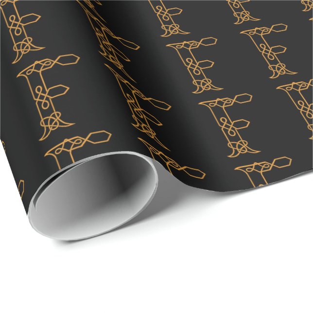 Celtic Initial F Wrapping Paper (Roll Corner)