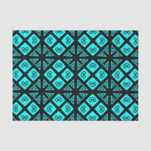 Celtic inspired key and knot pattern tissue paper