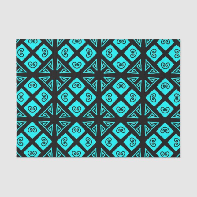 Celtic inspired key and knot pattern tissue paper (Front)