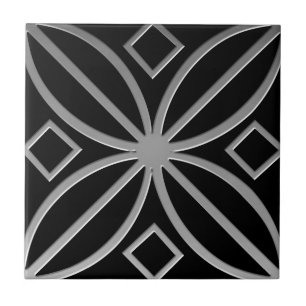 Celtic Inspired Tile # 4 grey Stainless Steel look