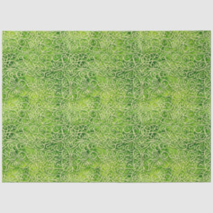 Celtic Irish Green and Gold Ornate Pattern 3 Tissue Paper