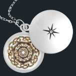 celtic irish ireland locket necklace<br><div class="desc">Coven Symbol Spiral Essence Unicorn Griffon Celtic Coven Symbol Spiral Essence wood tree blue Celtic wood druid wicca witch irish</div>