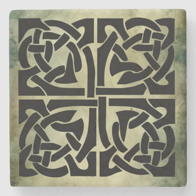 celtic irish sacred symbols stone coaster (Front)