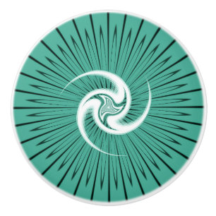 Celtic Irish Scottish Triskelion Pagan Mandala  Ceramic Knob