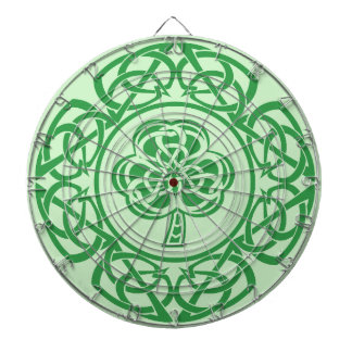 Celtic Irish Shamrock Shield Traditional Irish  Dartboard