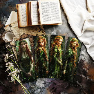 Celtic Irish Women Bookmarks, Fantasy Bookmarks s3