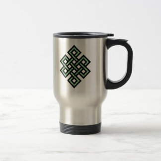 Celtic Knot 10 Green Travel Mug