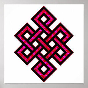 Celtic Knot 10 Red Poster