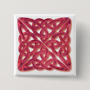 Celtic Knot 4-square glass 15 Cm Square Badge