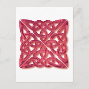 Celtic Knot 4-square glass Postcard