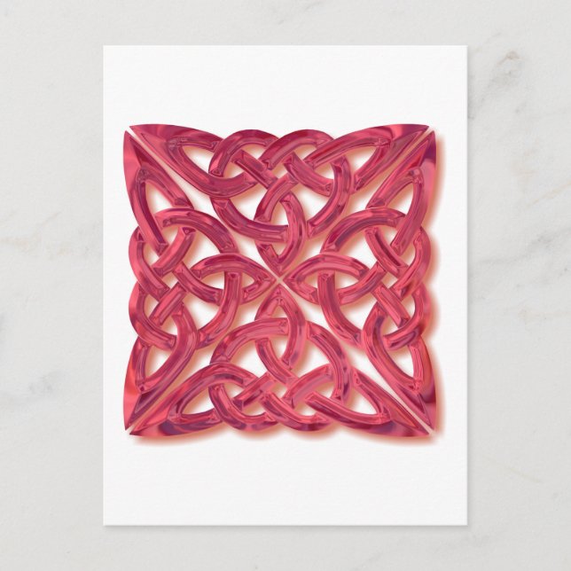 Celtic Knot 4-square glass Postcard (Front)