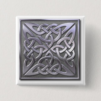 Celtic Knot 4 square-silver 15 Cm Square Badge