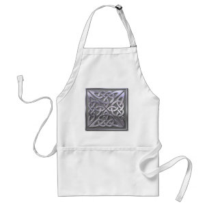 Celtic Knot 4 square-silver Standard Apron