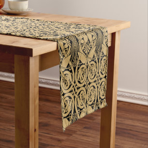 Celtic Knot Animals Lindisfarne Pattern Fabric Short Table Runner
