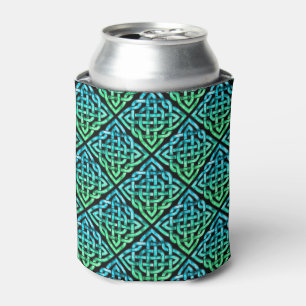 Celtic Knot - Blue Green Can Cooler