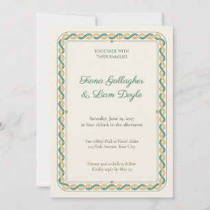 Celtic Knot Border Wedding Invitation
