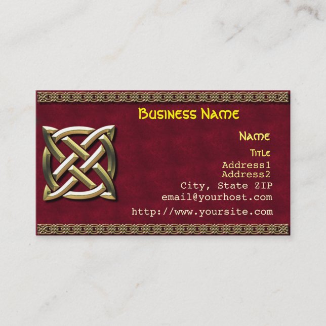 Celtic Knot Business Card (Front)