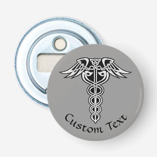 Celtic Knot Caduceus Bottle Opener