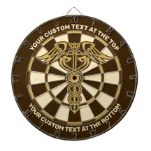 Celtic Knot Caduceus Dartboard with Custom Text