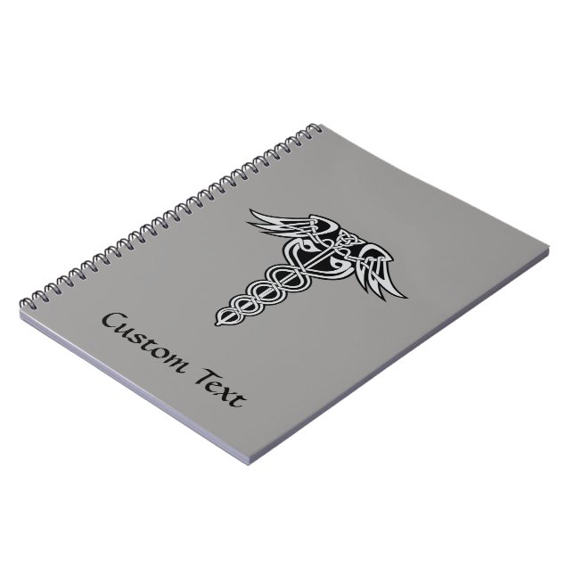 Celtic Knot Caduceus Notebook (Left Side)