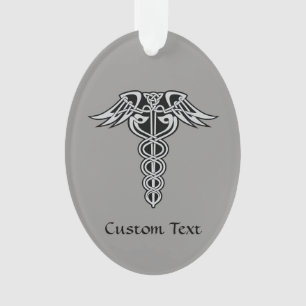 Celtic Knot Caduceus Ornament
