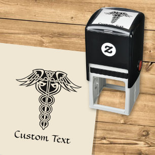 Celtic Knot Caduceus Self-inking Stamp