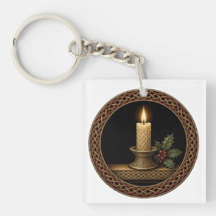 Celtic Knot Christmas Candle Windowsill Key Ring