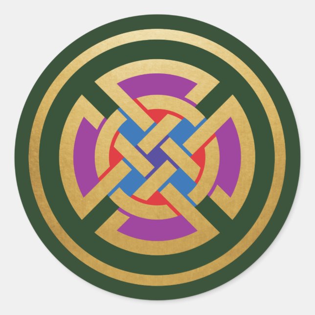 Celtic Knot Classic Round Sticker (Front)