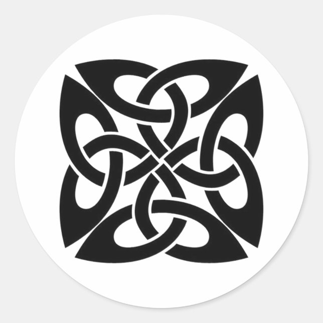 Celtic knot classic round sticker (Front)
