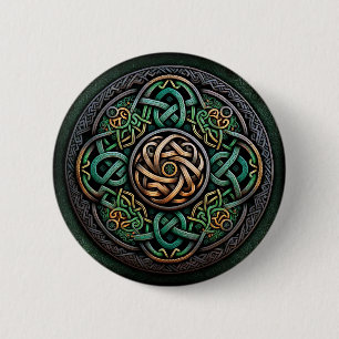 Celtic Knot Colorful Knotwork Button