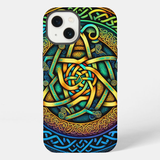 Celtic Knot Colourful Knotwork iPhone Case (Back)